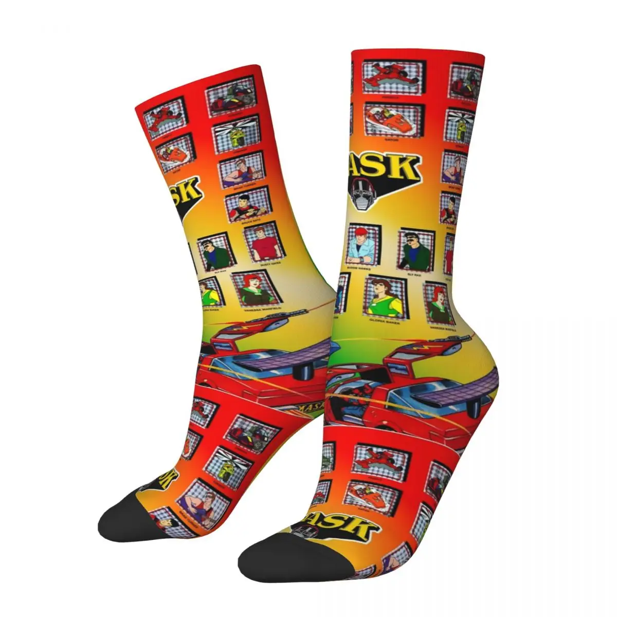 Panini Mobile Blindato Strike Kommand 80S Cartoon Socks Uomo Donna Poliestere M.A.S.K. Calze Novità Calze Invernali A Tubo Centrale
