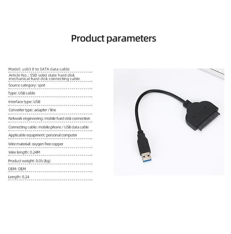 SATA ̺ Sata 3-USB 3.0 , ִ 6 Gbps , 2.5 ġ  SSD HDD ϵ ̺ Ŀ, 22  Sata III ̺