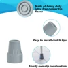 Crutch Tips 2 Pieces 19mm 22mm Non-Slip Heavy Rubber Ferrules End Caps Replacement for Walking Stick 4
