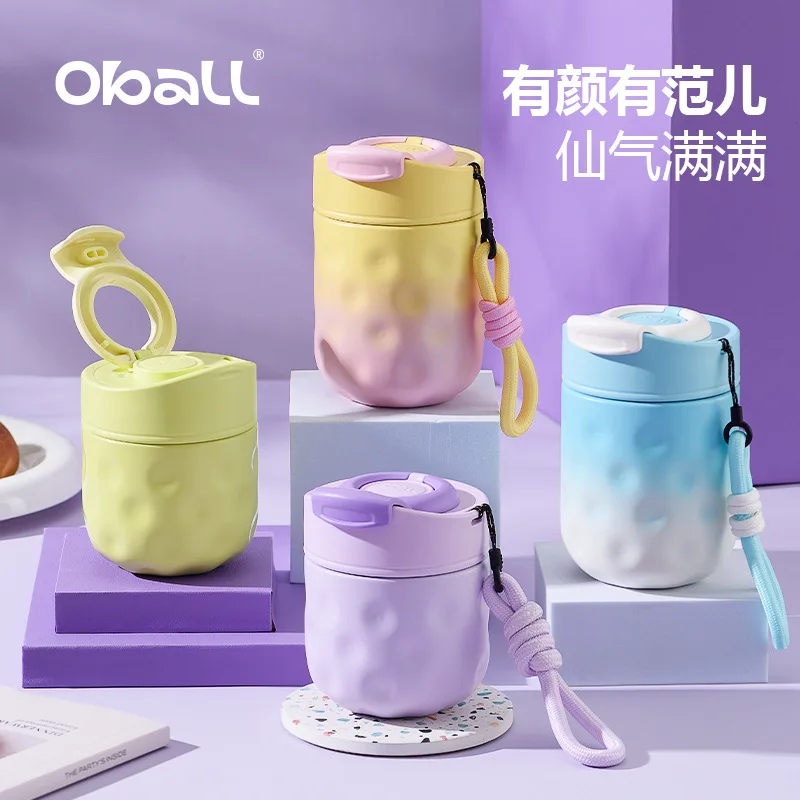 

400ml Cartoon Sippy Water Bottle 316 Food Grade Stainless Steel Kawaii Anime Cloud Shaped Office Beverage Cups Christmas Gift