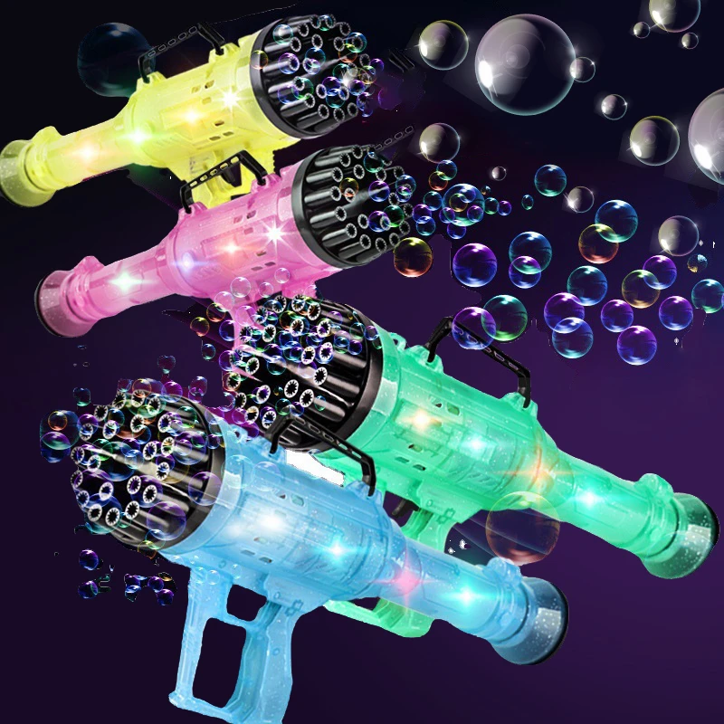 21 Hole Electric Automatic B Ubble Gun Toy Children's Summer Automatic