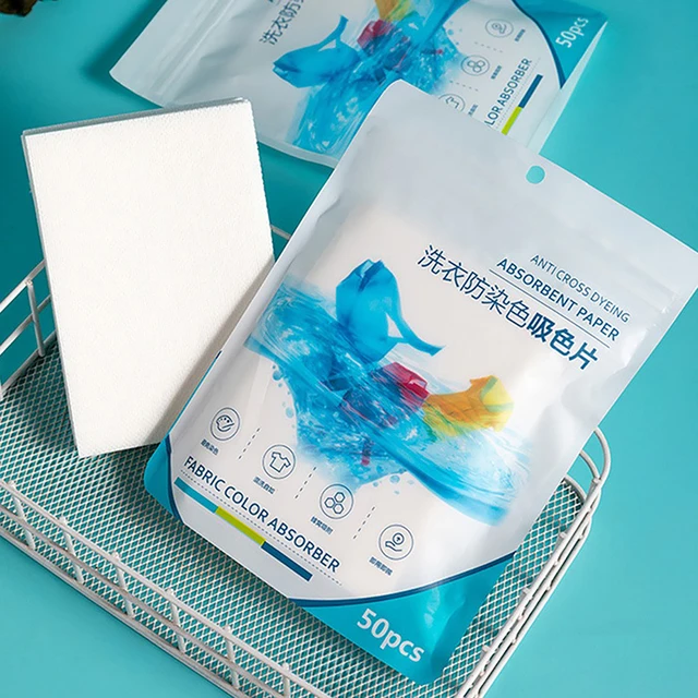 Cheap 50/100PCS Laundry Detergent Tablet Sheet Washing Wipe Machine Tide  Color Catcher Grabber Bubble Cloth Anti Dyed Home Cross