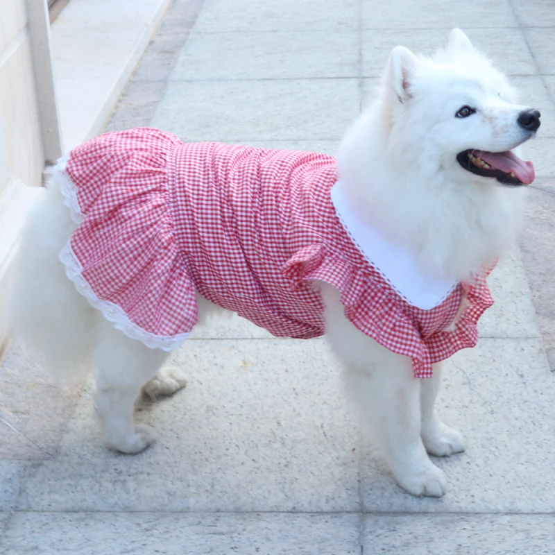 Small Dog Dress Summer Big Dog Clothes Large Dog Clothing Skirt Husky