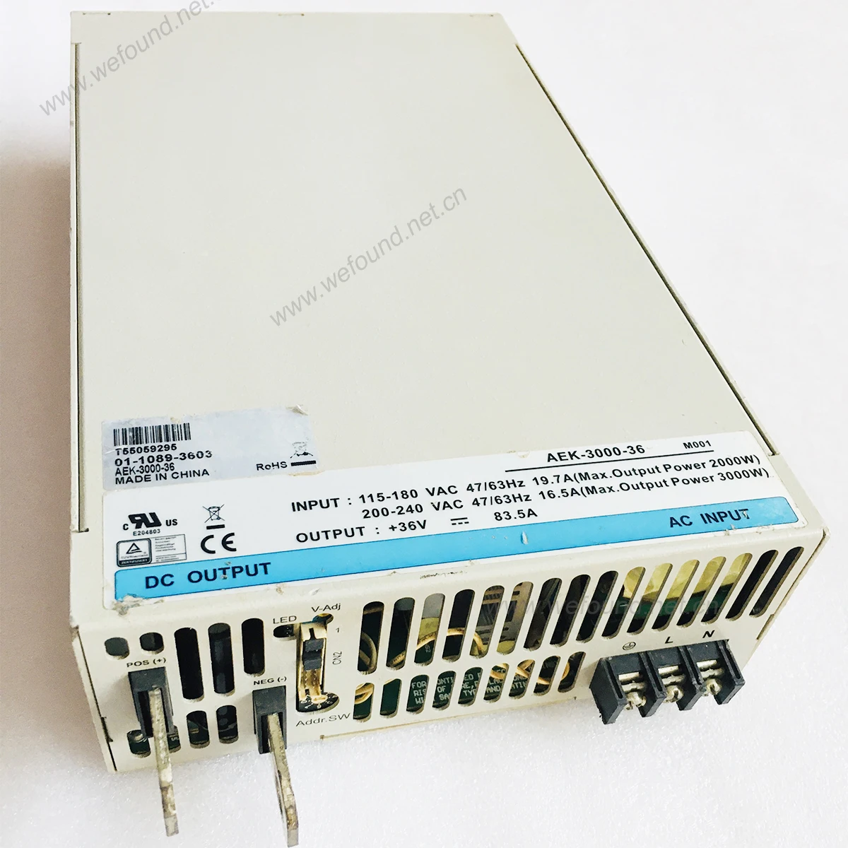 100 test for power supply for AEK 3000 36 3000W Work Good
