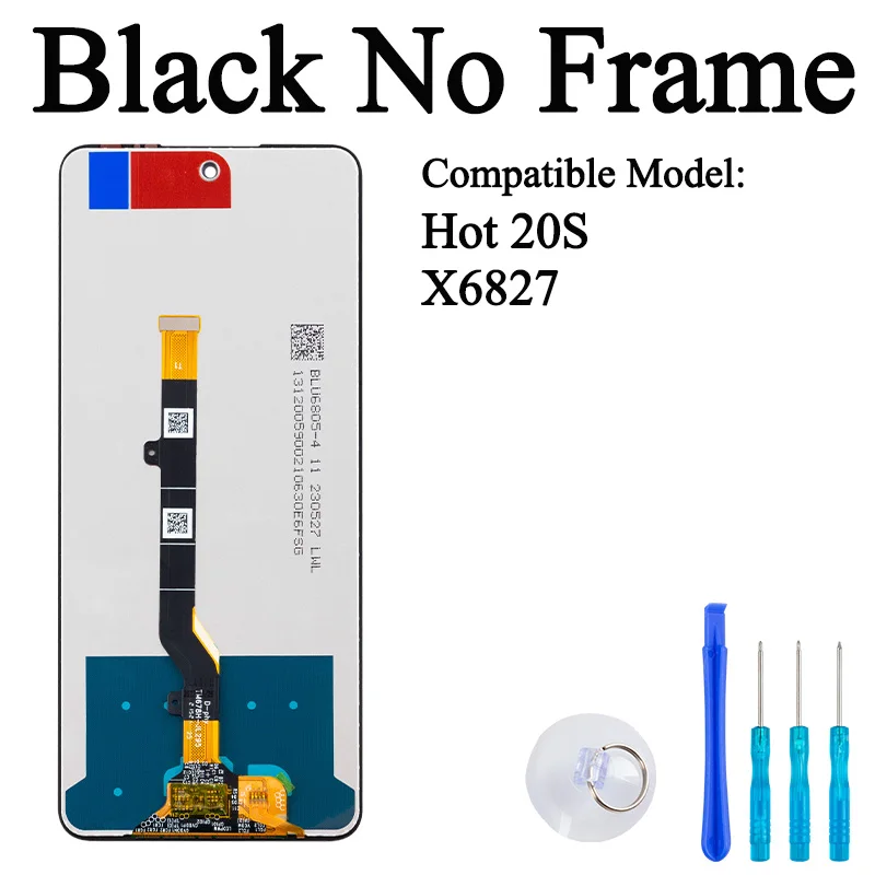 X6827 100% testado premium lcd para infinix quente 20s display