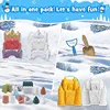 2024 New Beach Sand Toys Set Creative Children's Pyramid Castle Sand Mold Fun Outdoor Games Beach Accessories for Boys Girls 3