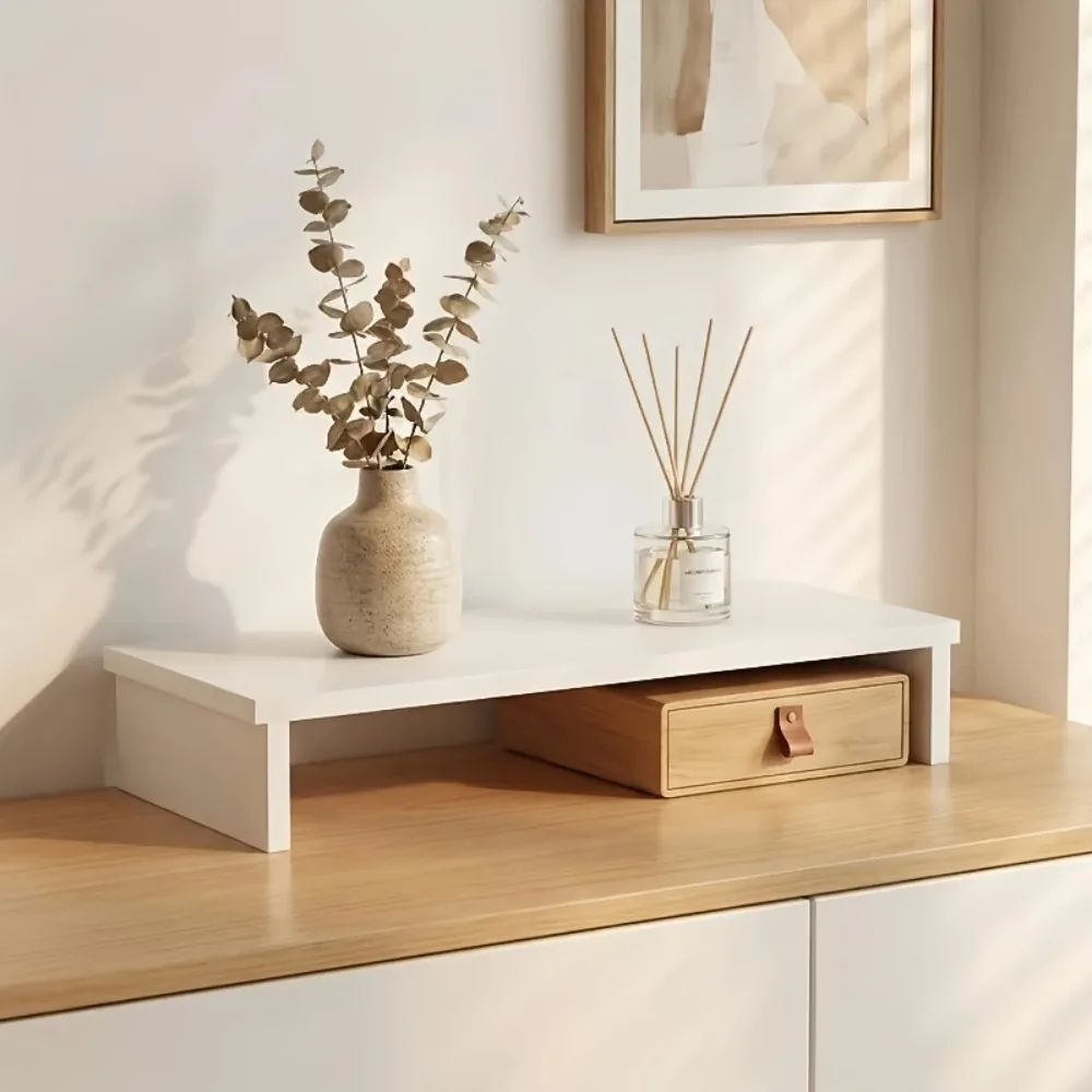 Ergonomic White Laptop Stand for Home and Office with Neck Protection and Stable Load-Bearing Design