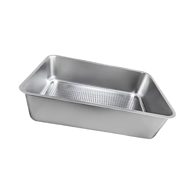 High Sided Cat Litter Box Stainless Steel Cat Litter Sifter Splashproof Pet Sandbox Container for Small Animals Pet Supplies High Sided Cat Litter Box Stainless Steel Cat Litter Sifter Splashproof Pet Sandbox Container for Small Animals Pet Supplies