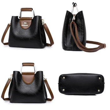 Luxus Designer Handtasche Geldbörsen für Frauen 2024 weibliche Öl Leder Marke Schulter Cross body Messenger Einkaufstasche kleine Mode Sack — изображение 4
