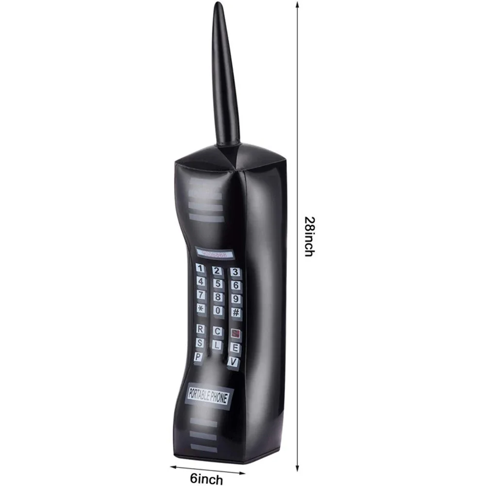 80s 90s Retro Inflatable Radio Boombox Mobile Phone 16 inch Gold Chains Props Big Inflatable Boom and Retro Phone