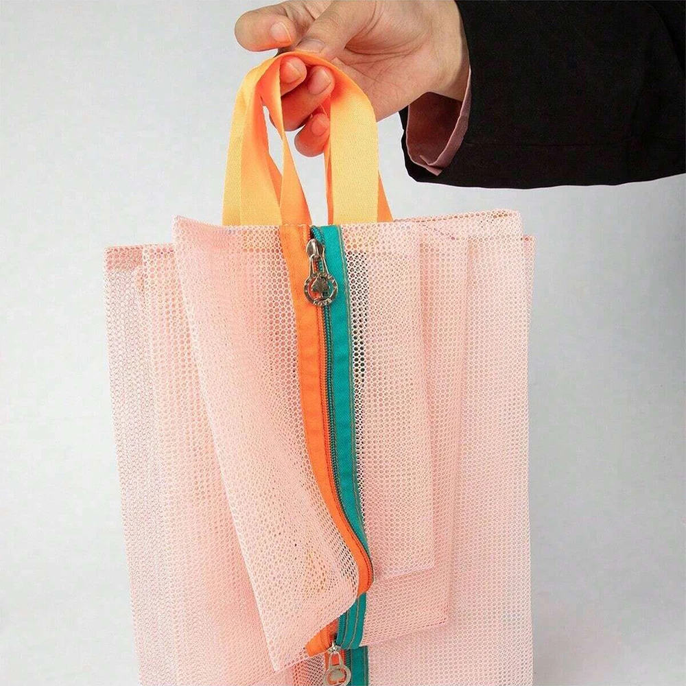 4pcs Travel Packing Organizer Set, Mesh Clothing Bags, Visible Luggage Suitcase Mesh Packing Cubes With Zipper Multi-Sizes Trips