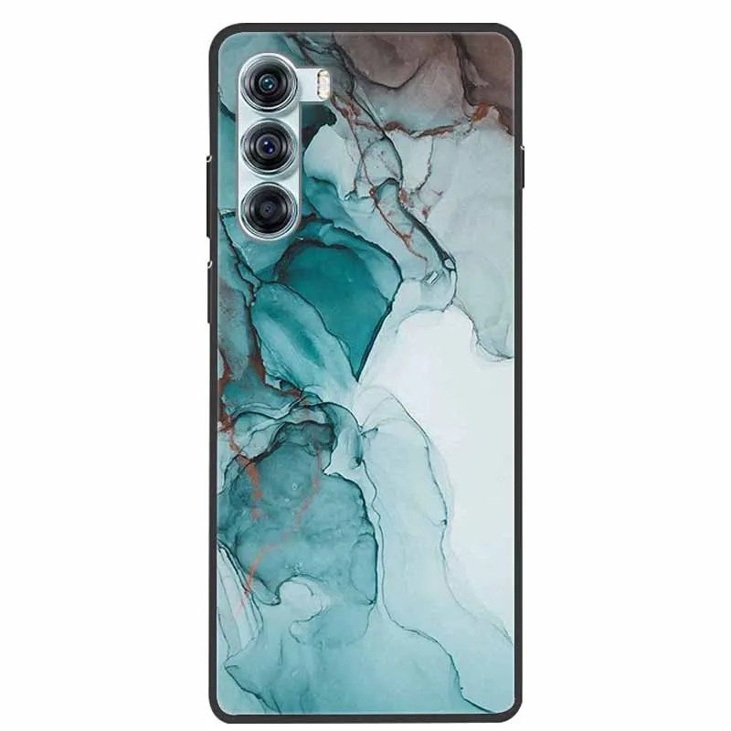 Marble Silicone Black Soft Protective Phone Case Cover