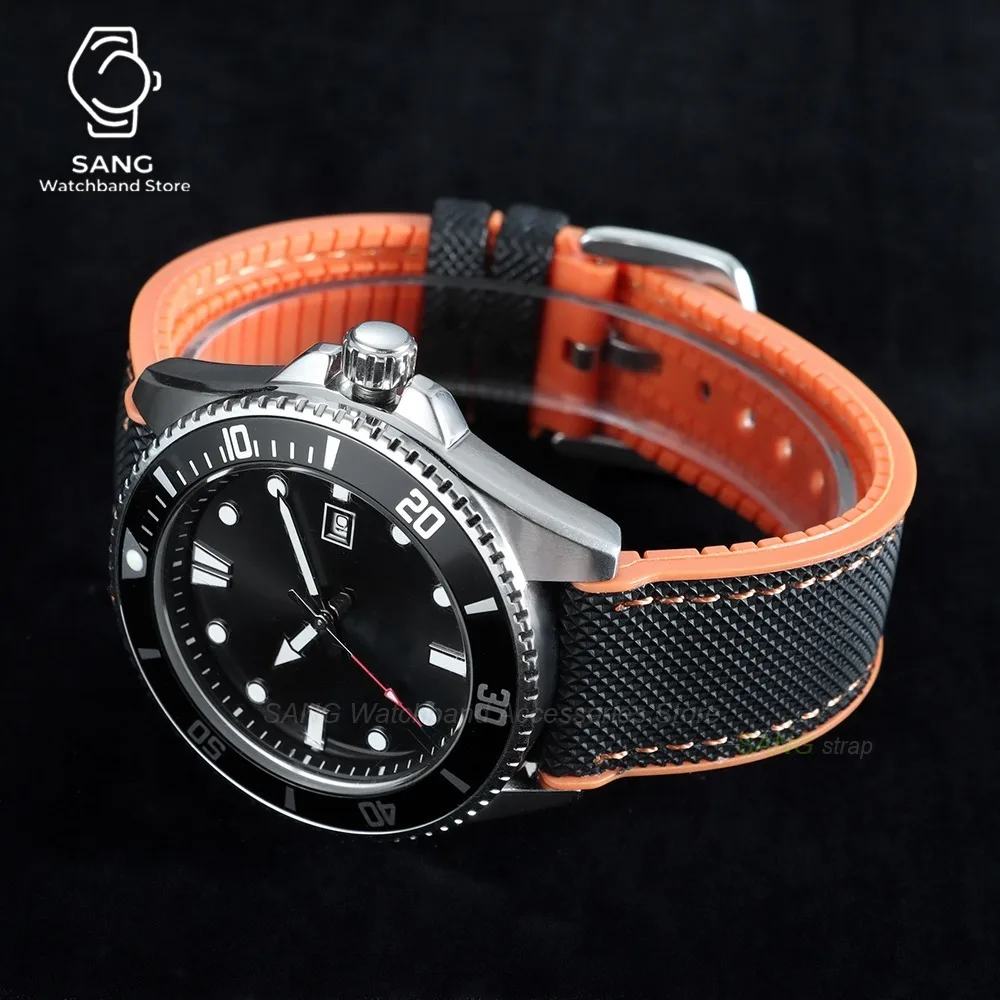 Universal Metal Buckle Watch Band - Premium Nylon & Silicone Sport Wristband