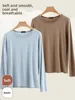 Casual Mod Long Sve T-irt Women Spring Thin round Ne Base irt Loose Fit plus Size  Color Top July Deer Brand