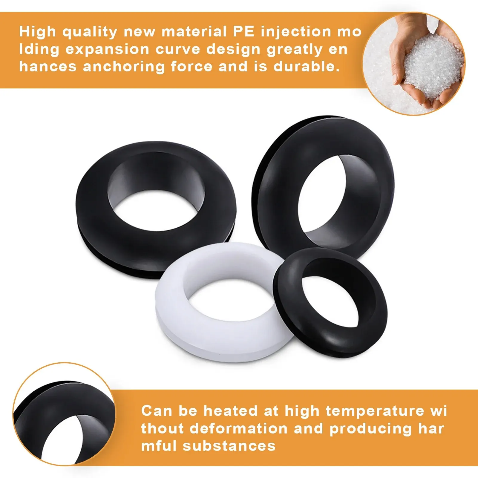 Rubber O Rings 73Pcs Soft Protective Ring Snap Seal Ring Suitable for Wire Pipe Insulation Protective Sleeve
