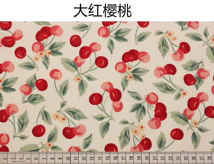 Red Series Cotton Twill Printed Fabric - Premium Quality for Handmade DIY Projects