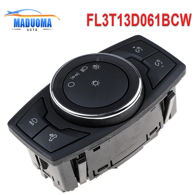 

FL3T13D061BCW Head Light Headlight Fog Light Lamp Control Switch For 2015 2016 2017 2018 2019 Ford F150 F-150 FL3T-13D061-BCW