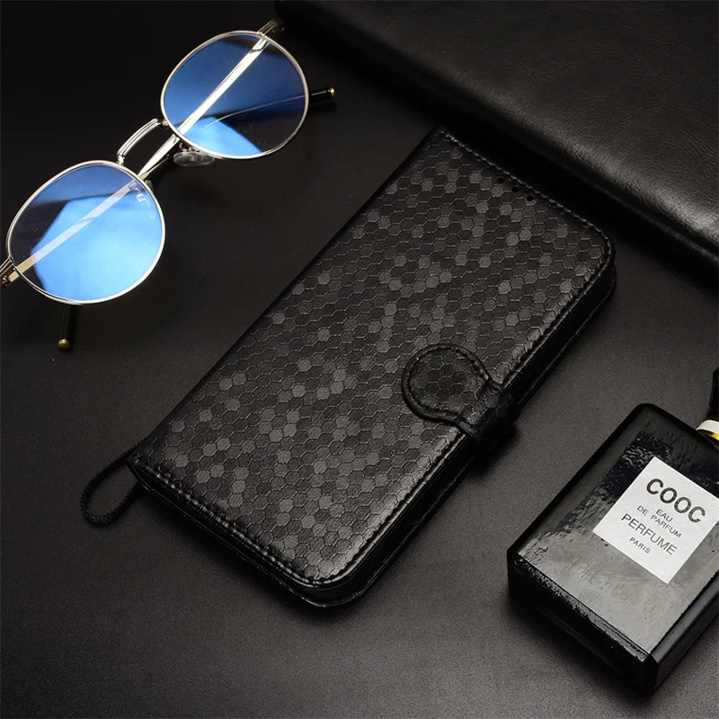 Deluxe Leather Magnetic Flip Cover with Lanyard and Wallet Stand Function