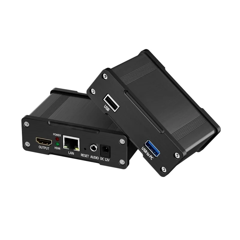 Low Cost H.265 H.264 RTSP SRT RTSP Rtmp Media Player Stream IP to USB HDMI Video Capture Box