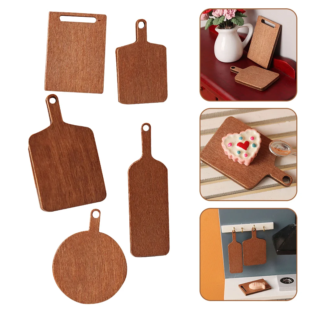 Cutting Board Mini Chopping Board Cutting Small Decoration Wood Tiny Wood Tray Photo Prop Kitchen for Tray wood absorbent magnetic adhesive cutting board kitchen tabletop cutting set antibacterial and anti mold fruit set