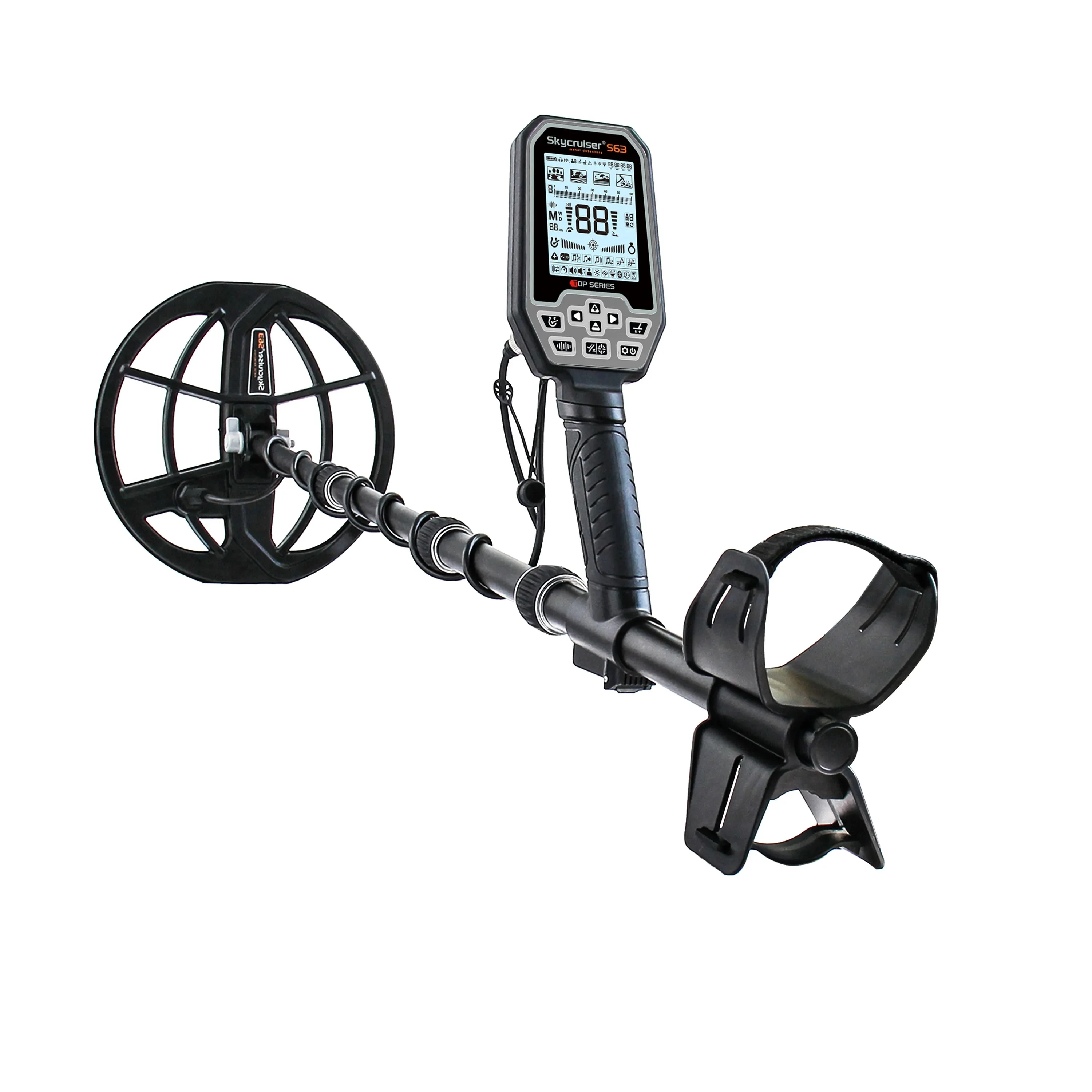 Multi-Frequency Metal Detector Professional Waterproof Deep Search Metal Detector S63 Best Treasure Hunting IP68 Metal Detector 4