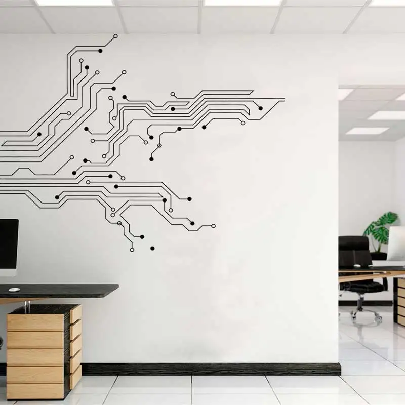 Circuit-Board-Technology-Vinyl-Wall-Sticker-Game-Room-Computer-IT ...