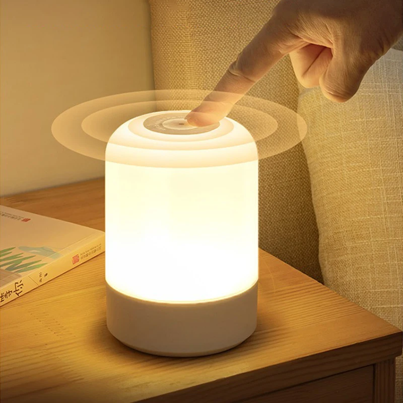 مصباح دي LED ليلي لمسة وشحن لغرفة النوم