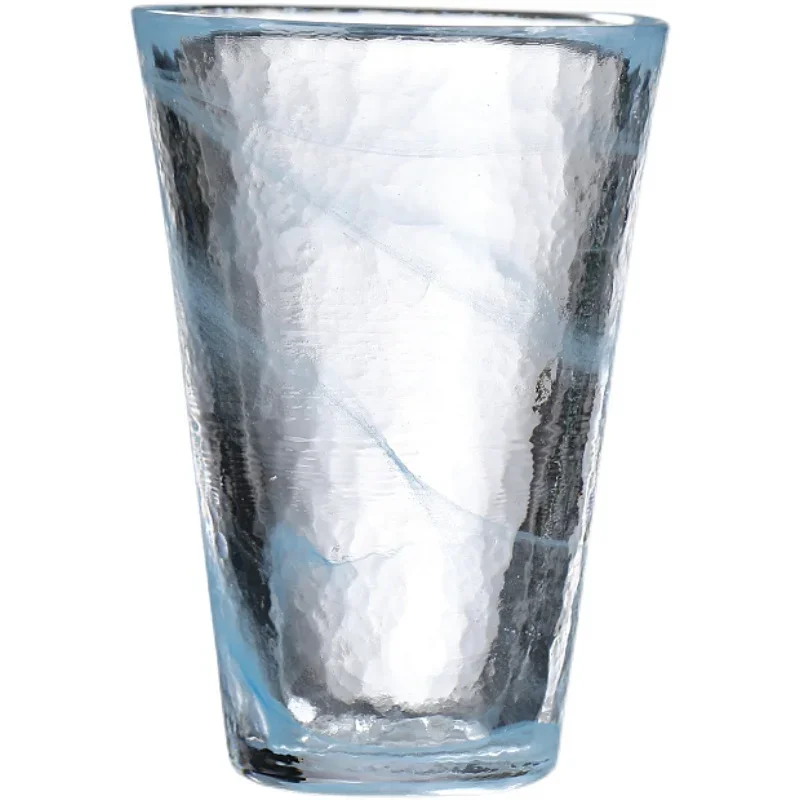 Japanese household Japanese style handmade smudge cloud hammer pattern glass water glass wine teacup 1PC