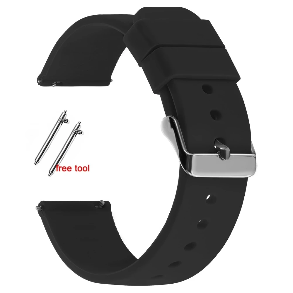 Versatile Silicone Watch Strap - Multiple Sizes Available