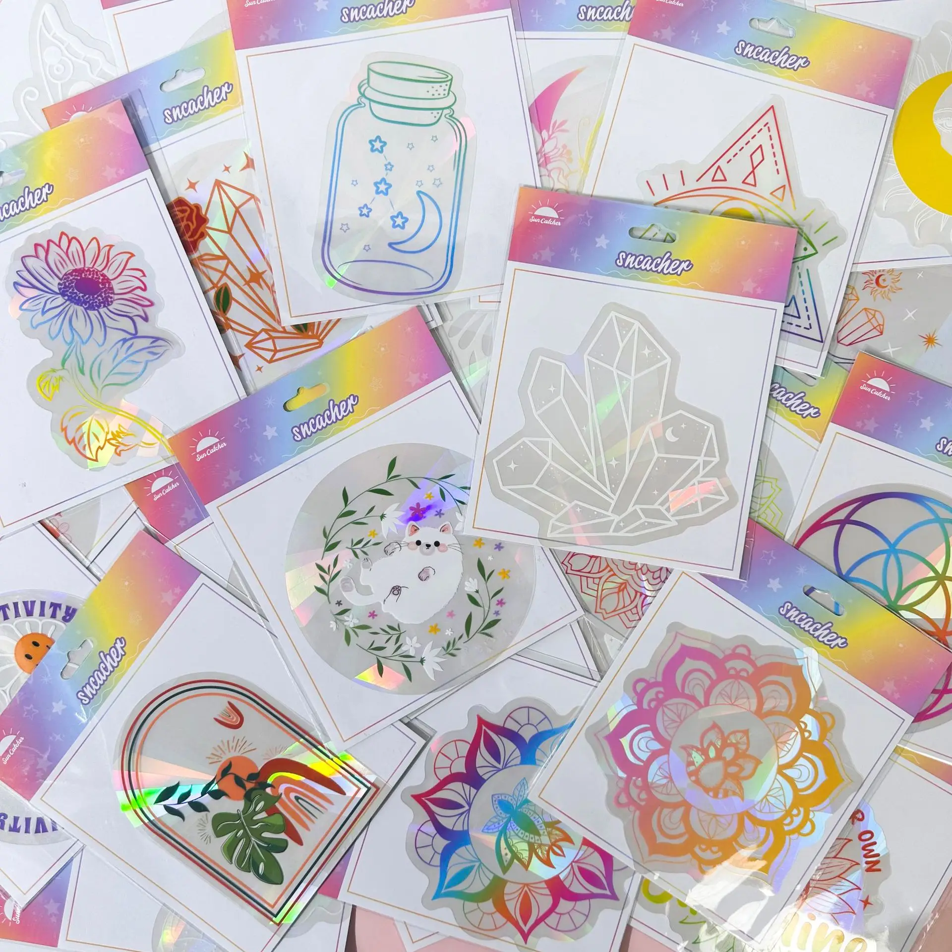 Flower Sun Catcher Sticker — Bball Y'all | Sun Catchers, Stickers, Art  Prints