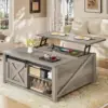31.5" Lift Top Coffee Table with Storage, Square Coffee Table for Living Room, Coffee Table with Large Hidden Storage Compartmen 1