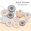 10pcs High-end Round Shank Clear Rhinestone Crystal Diamond Metal Buttons for Clothing Coat Cardigan Sweater Sew Accessories 4