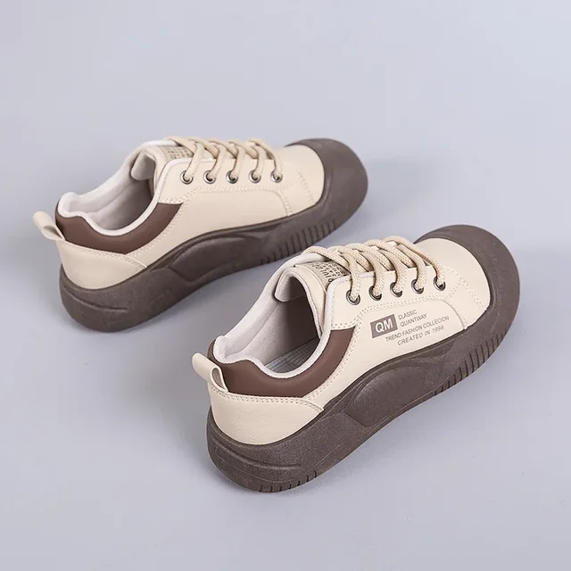 Women's Casual Running Shoes New Spring 2024 Soft Bottom Versatile Thick Base Sporty Niche Style Flats Eva Insole Pvc Upper