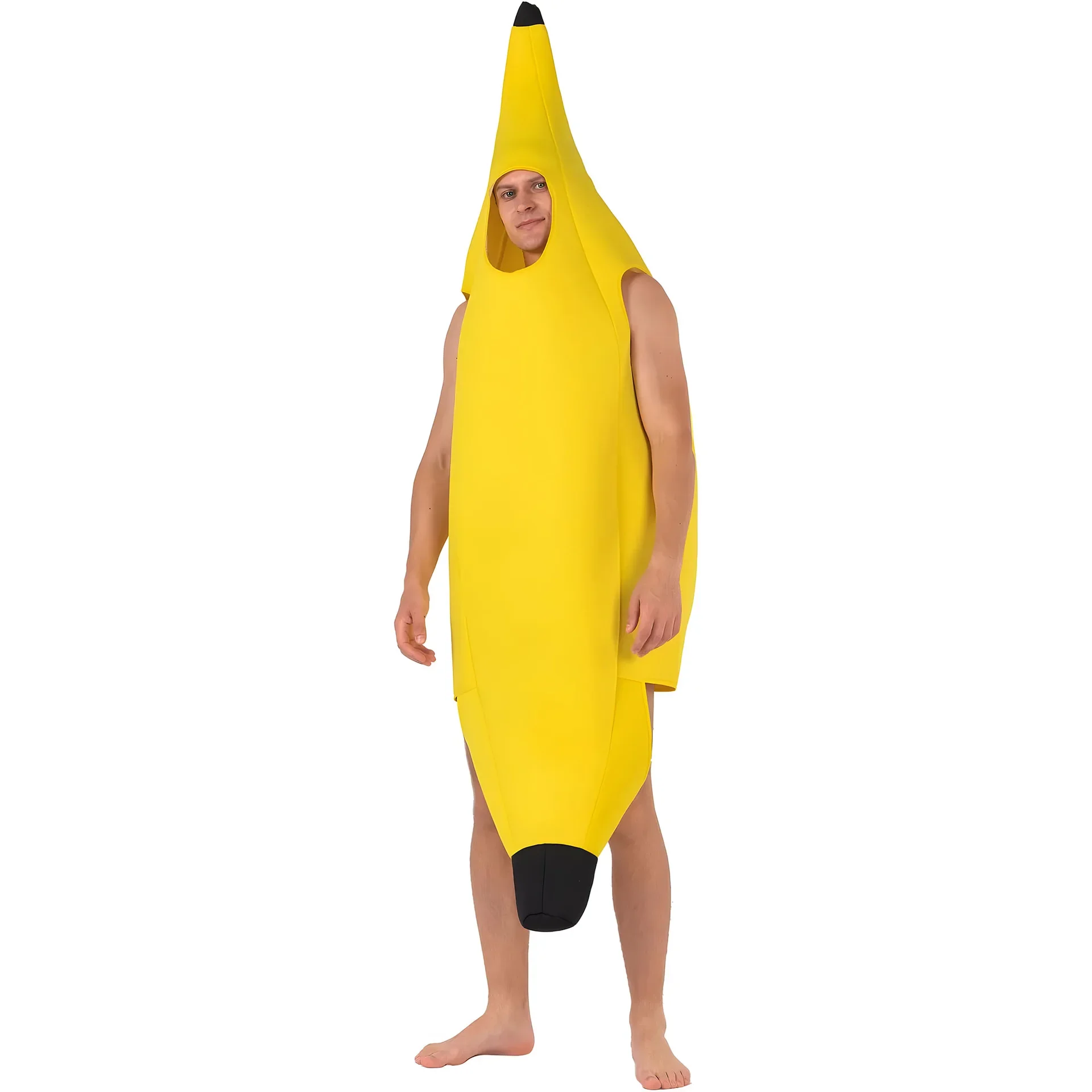 Halloween Adult Cosplay Fruit Vegetable Costume Banana Carnival Dress Up Outfit Couple Party Purim Fancy Dress Stage Show