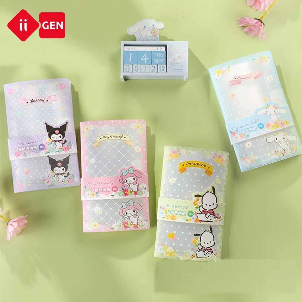 

Книга для хранения наклеек Sanrio Hello Kitty Kuromi полачко, пустая коллекция, держатель для книг, дисплей, показывающий полку, наклейка, фотоальбом