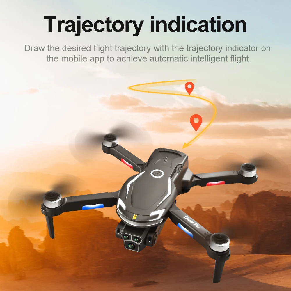 Drone Quadcopter 8K GPS Triple Camera Obstacle Avoidance Optical Flow Positioning Brushless Upgraded RC