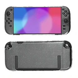 Durable Transparent Hard Case Cover for Nintendo Switch 2 Accessories (Glitter)