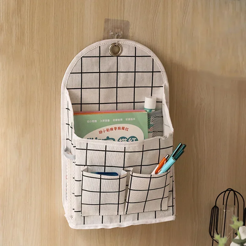 Wall Mounted Wardrobe Organizer Sundries Storage Bag Jewelry Hanging Wall Pouch Hang Cosmetics Toys Organizer Bathroom Wash Bag 3