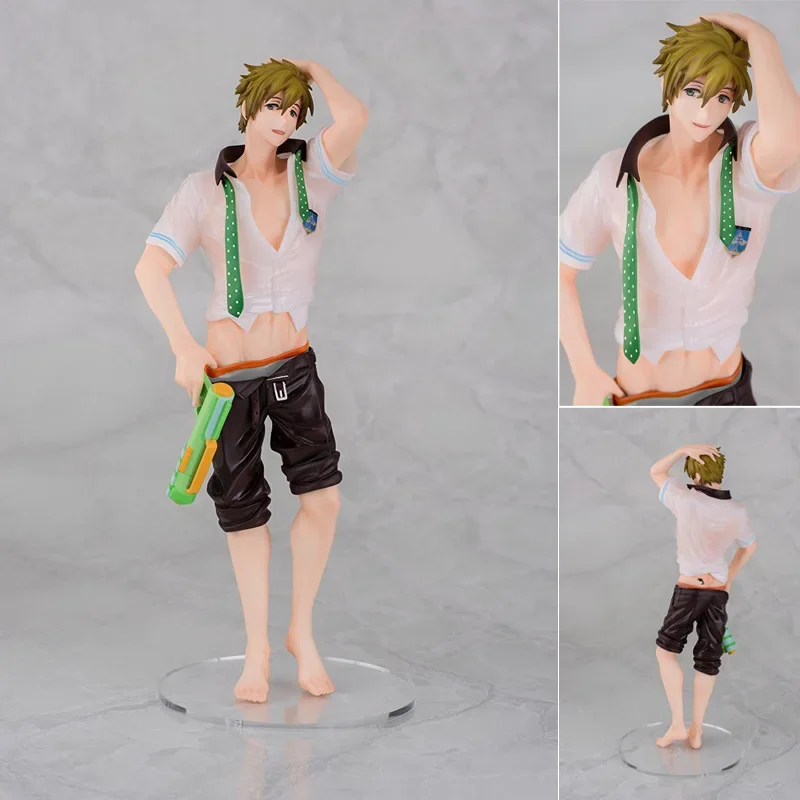 

Rin Matsuoka Hazuki Nagisa Anime Figures Nanase Haruka Tachibana Makoto Water Gun Model PVC Kids Toys Gifts Collection Hobbies