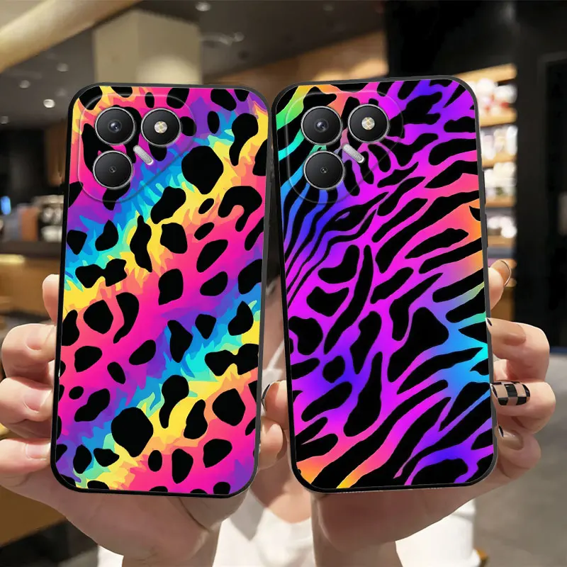 Sleek Silicone Shockproof Phone Case - Ultra Fashion Print, Black