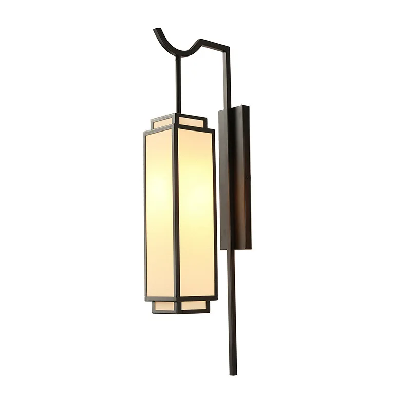 New Chinese Bedside Lamp Bedroom Wall Lamp Simple Antique Hotel Aisle Living Room Retro New Chinese Corridor Lamp Decoration