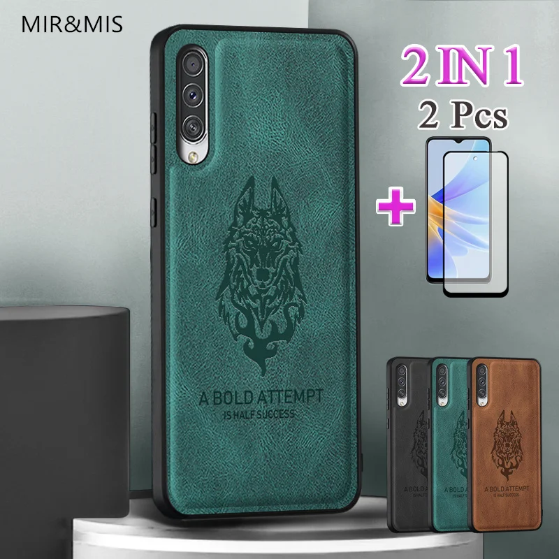 

Матовый чехол 2 в 1 для Samsung GalaxyA50 A50S A30S, матовый корпус, полная защита, кожаный чехол с керамической пленкой, защитный экран