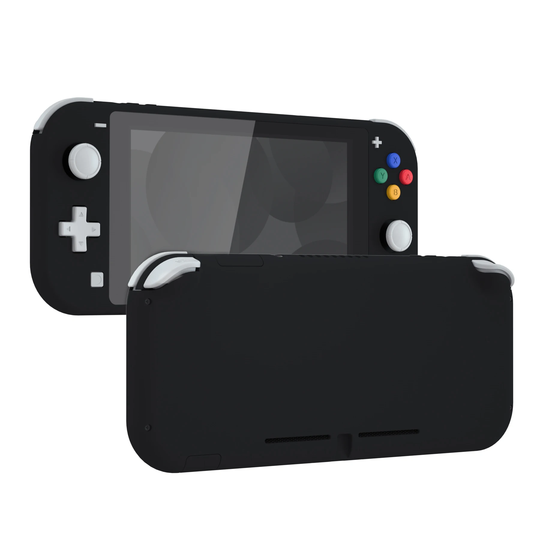 Extremerate Soft Touch Substituição Shell Habitação Case Capa com Protetor de Tela para ns Switch Lite Preto Diy