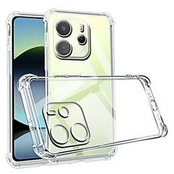 Shockproof Transparent Back Phone Case for Redmi Note 14 Pro 5G (Global)