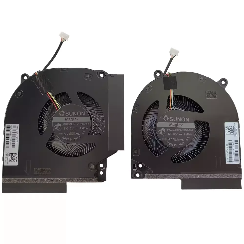 호환 CPU 및 GPU 냉각 선풍기, HP VICTURS 9 16-R TPN-C169 N44738-001 JPR60 JPP67 JPR68 JPP61 MG75091V1-C190-S9A DC12V, 신제품