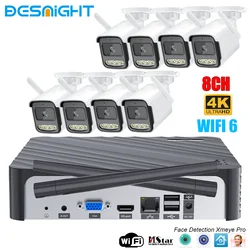 8CH 5mp Wireless Wifi Camera Security System CCTV Camera Video Surveillance Kit NVR Indoor Outdoor Two-Way Audio Xmeye