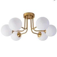 Plafonnier en Fer Forgé au Design Nordique Moderne, Luminaire Décoratif d'Nik, Idéal pour une Chambre à Coucher, un Salon ou un Couloir 1