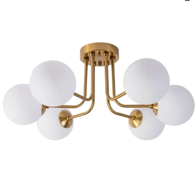 Plafonnier en Fer Forgé au Design Nordique Moderne, Luminaire Décoratif d'Nik, Idéal pour une Chambre à Coucher, un Salon ou un Couloir 1