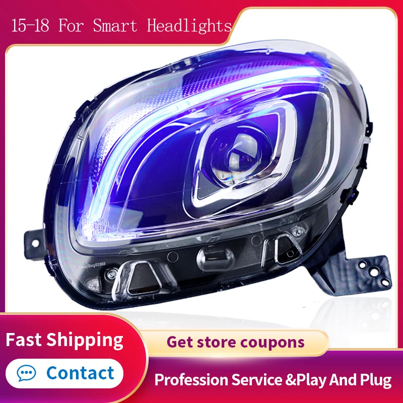 

Автомобильные фары для Smart Fortwo Forfour 2015-2018 W453 W451 W452, светодиодная Автомобильная фара в сборе, улучшенная Настройка, инструмент, аксессуары