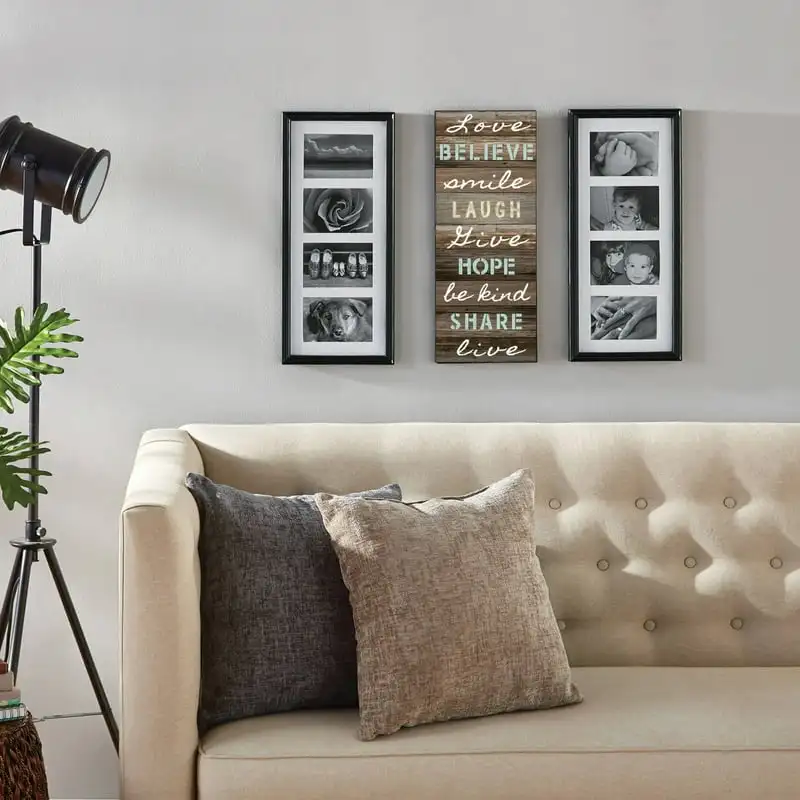 

Picture Frames with Sentiment Plaque in Black (2 Frames and a Sentiment Wall Decor) Photo album Kpop Picture frame Classeur phot